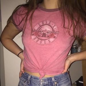 Guns and roses t! Faded pink